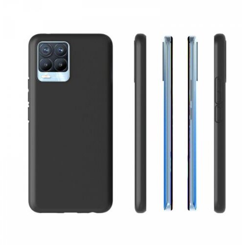 Onasi silikonski ovitek za realme 8 - mat črn Slike