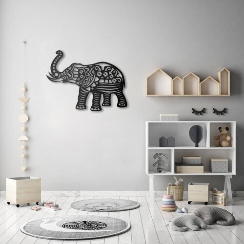 Wallity Zidna dekoracija Elephant, Crna Cene