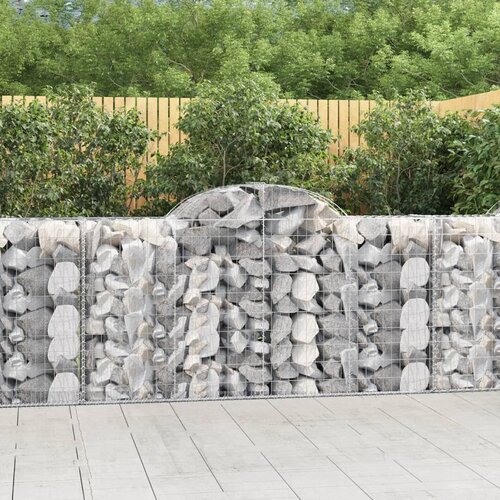  Gabionska ko&amp;scaron;ara s lukom 200x50x100/120 cm pocinčano željezo Slike