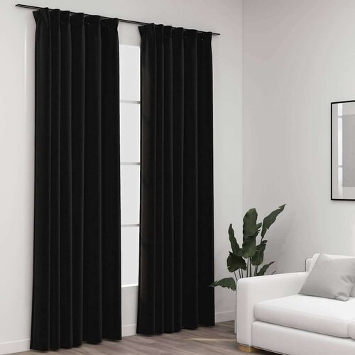 vidaXL Zavjese za zamračivanje s kukama 2 kom antracit 140 x 225 cm Cijene