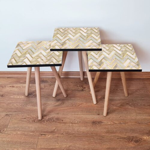 Hanah home Set 3 stočića 3Shp138 Beige Cene