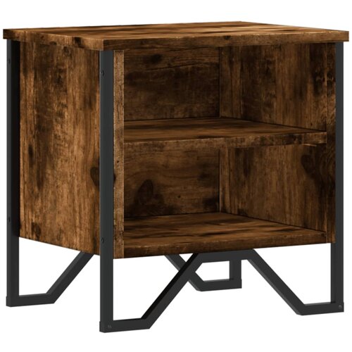 Maison Chic Nočna omarica - Nočna miza dimljeni hrast 40x30x40 cm inženirski les, (21687978) Slike