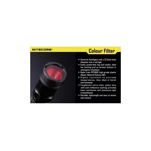 Nitecore NITNFR23 filter u boji MT1A, MT2A, MT1C i svjetiljke &Oslash; 23 mm crvena Cijene