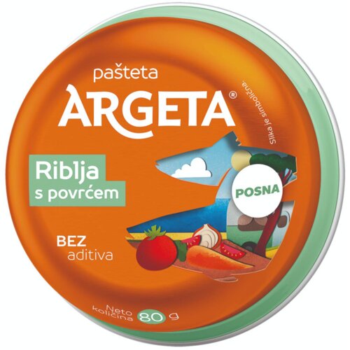 Argeta pa&amp;scaron;teta riblja sa povrćem 80g Slike