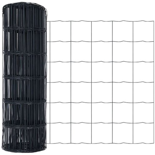 VidaXL Euro Ograda Siva 0.6x25 m Čelik Slike
