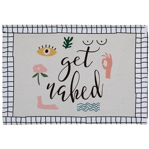 Little Nice Things Bijelo-crna kupaonska prostirka 60x40 cm Get-Naked - Slike
