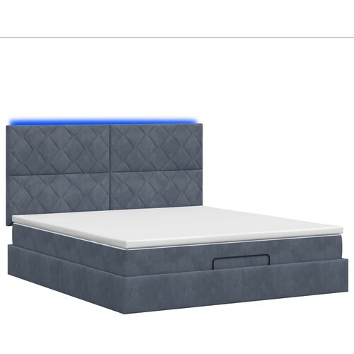  Krevet od pjene s madracem i LED-om Tamnosiva 140 x 190 cm Slike