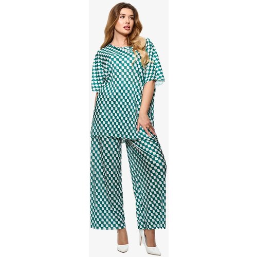Resti Green women&amp;#039;s pleated patterned set - Clothing Slike