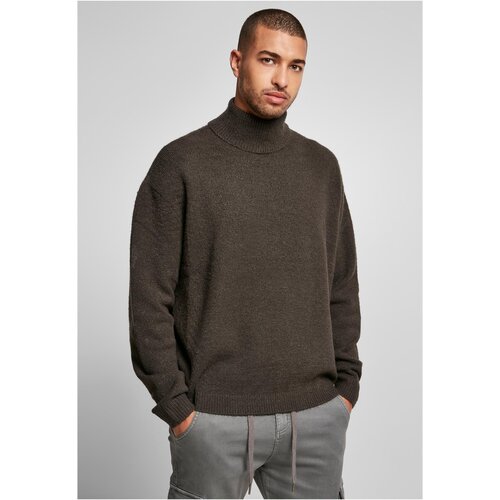 Urban Classics Plus Size Oversized Roll Neck Sweater Blackbird Cene