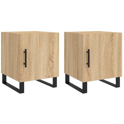 Maison Chic Dvo delni komplet Nočne omarice - Nočne mize sonoma hrast 40x40x50 cm inženirski les, (21689381) Slike