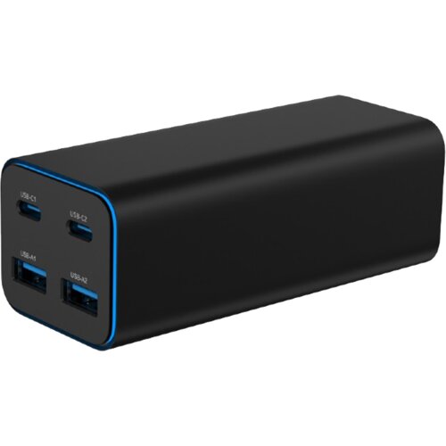  USB punjač 2xType-C + 2xUSB-A 4-port 100 W GaN USB PowerDelivery fast charger, black, GEMBIRD, TA-UC-2A2C-PD100-01-BK Cijene