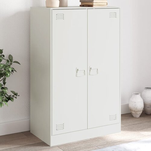 vidaXL Komoda bela 67x39x107 cm jeklo Cene