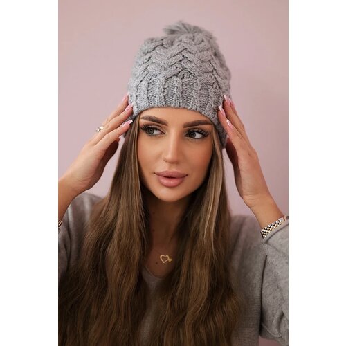 Kesi Cap with fleece Waleria K307 light gray Cijene
