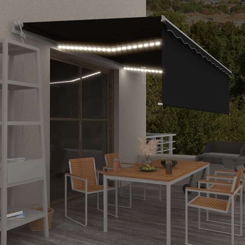  Automatska tenda s roletom i senzorom LED 5 x 3 m antracit Cijene