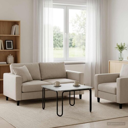  Stolić za kavu Betonska siva 59 x 59 x 45 cm Konstruirano drvo Cene