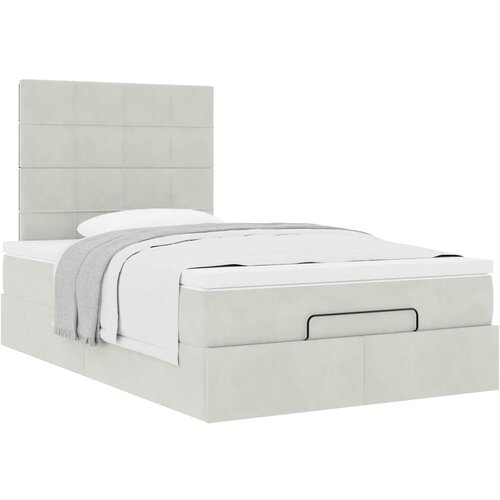 vidaXL Okvir za krevet s madracima svjetlosivi 120x190 cm bar&scaron;unasti Cijene