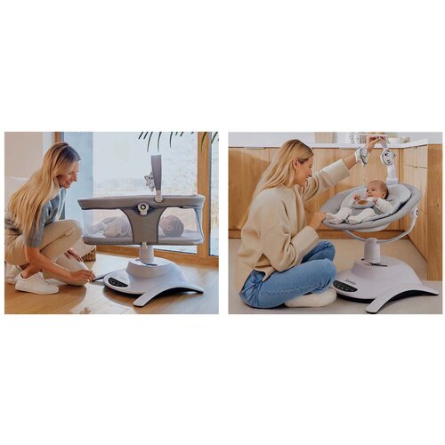 Lionelo električna ljuljačka Bella 360 + kolijevka, Grey Concrete Slike