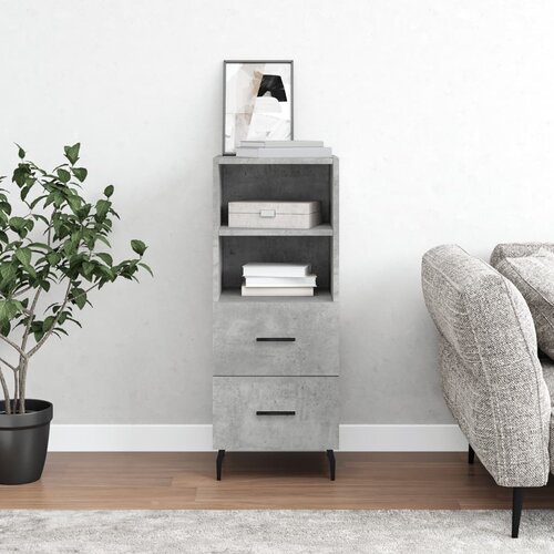 The Living Store Komoda betonsko siva 34,5x34x90 cm inženirski les - Komoda, (21836101) Cene