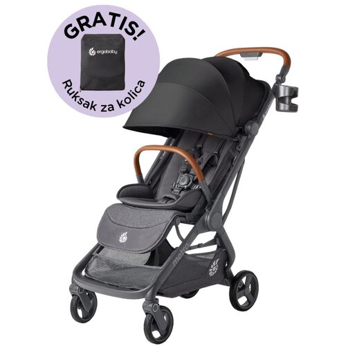Ergobaby Metro 3 Deluxe kompaktna gradska kolica, Jet Black Slike