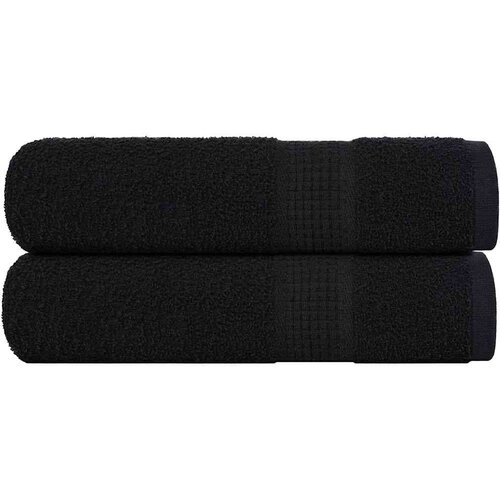 vidaXL Kopalne brisače 2 kos črna 100x150 cm 360 g/m² 100% bombaž Cene