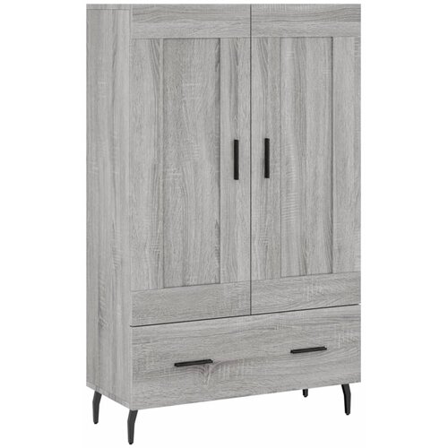  Visoka komoda siva boja hrasta 69,5x31x115 cm konstruirano drvo Slike