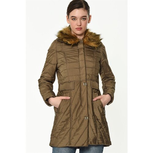 Dewberry Z6430 WOMEN'S COAT-BEIGE Cene