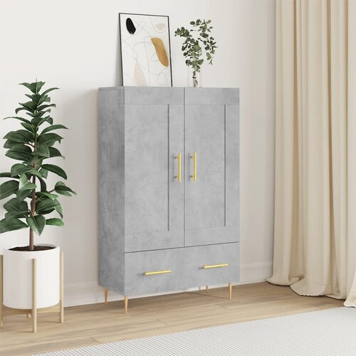 vidaXL Visoka komoda boja betona 69 5 x 31 x 115 cm konstruirano drvo Cene