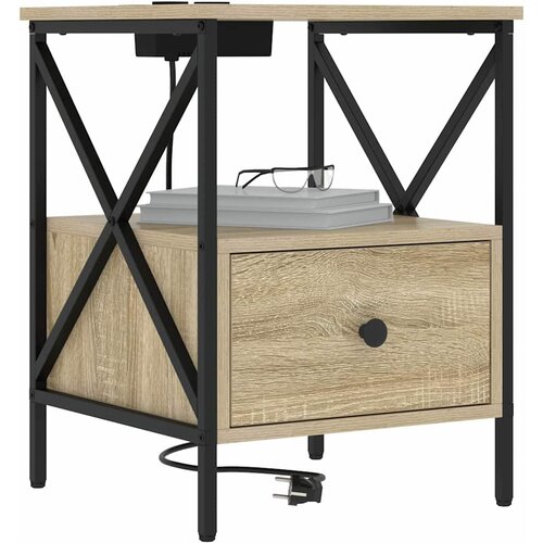  Noćni ormar Sonoma hrast 41,5 x 40,5 x 55 cm Konstruirano drvo Slike