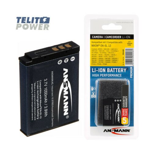 Telit Power baterija Li-Ion 3.7V 1050mAh za Nikon kamere EN-EL12 ( 4274 ) Slike