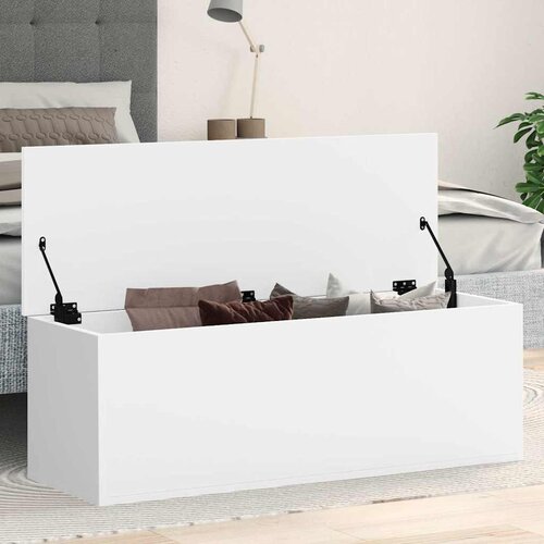  Kutija za pohranu bijela 102 x 35 x 35 cm od konstruiranog drva Cijene