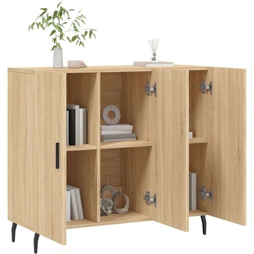 VidaXL Komoda boja hrasta sonome 90x34x80 cm od konstruiranog drva Slike