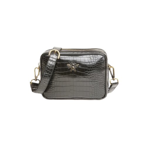 Fancy Metal Goods Ltd Alice Wheeler - Torba - Soho, Double Zipped, Black Croc Slike