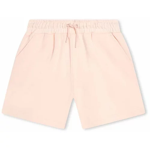 Kenzo Kids Dječje pamučne kratke hlače boja: ružičasta, bez uzorka, podesivi struk