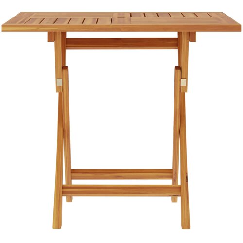  Preklopni vrtni stol Prirodna 90 x 90 x 75 cm Čvrsto teak drvo Slike