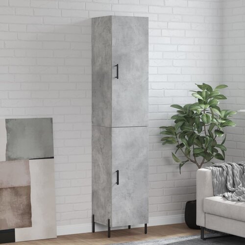  Visoka komoda siva betona 34,5x34x180 cm od konstruiranog drva Slike
