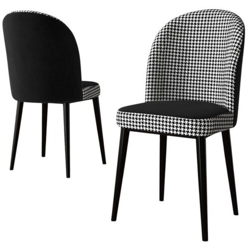 Hanah home Kaze set trpezarijskih stolica 6 kom, pepito dezen, crna Slike