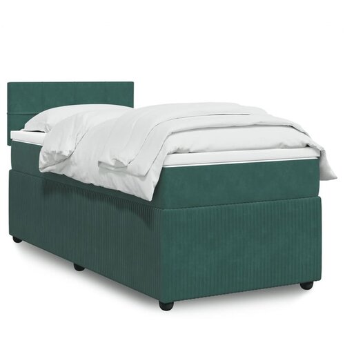 vidaXL spring krevet s madracem tamnozeleni 90x190 cm bar&scaron;unasti Cijene