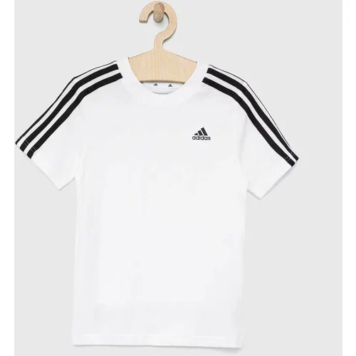 Adidas Otroška bombažna kratka majica U 3S bela barva