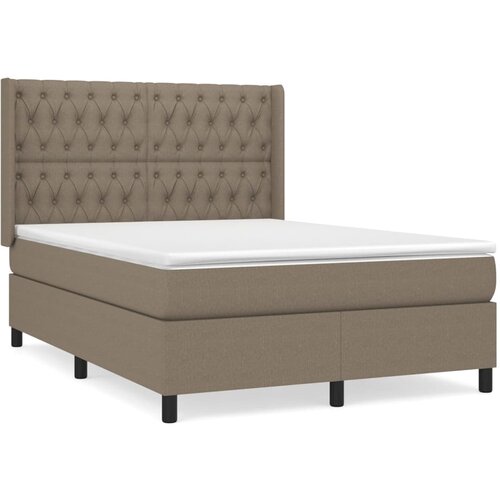 Maison Chic Box spring postelja - Vzmetna postelja z vzmetnico taupe 140x200 cm blago SL20892, (21881016) Cene