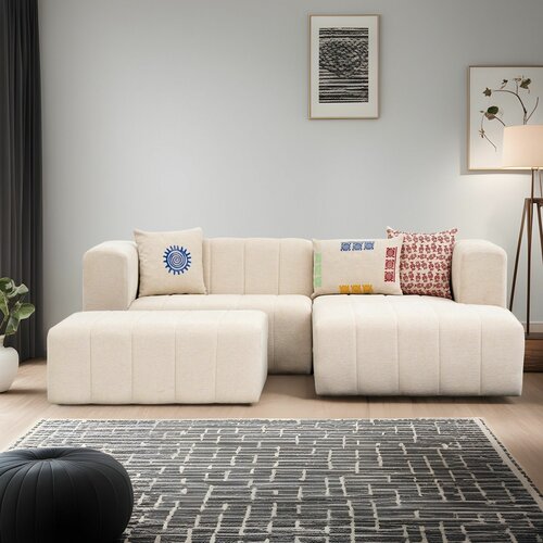 Atelier Del Sofa beyza mini right - cream cream corner sofa Slike