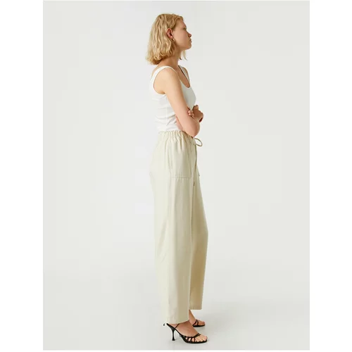 Koton Silk Look Trousers with Pockets Comfortable Cut