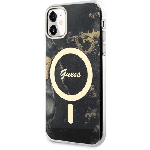 Guess originalni marmor ovitek GUHMN61HTMRSK z magsafe za iphone 11 / iphone xr - črn Cene