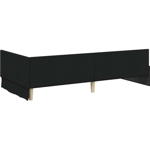 VidaXL kutni okvir kreveta s uzglavljem crna 80 x 200 cm Slike