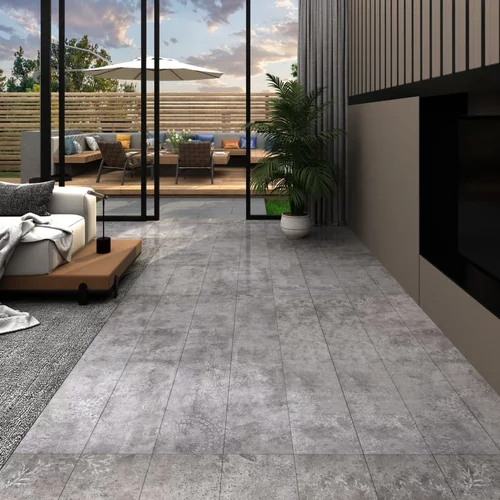 vidaXL PVC talne plošče 5,02 m² 2 mm samolepilne betonsko sive