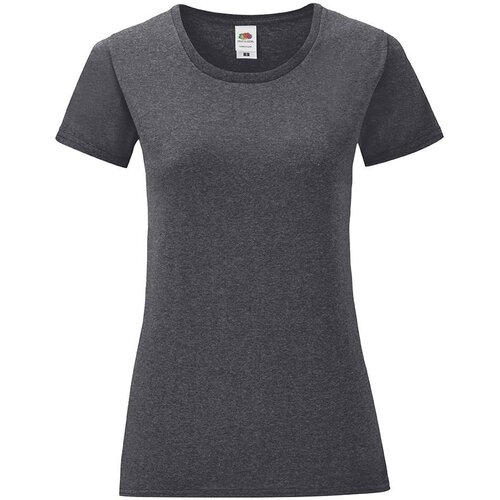 Fruit Of The Loom Iconic Grey Women's T-shirt in combed cotton Cijene
