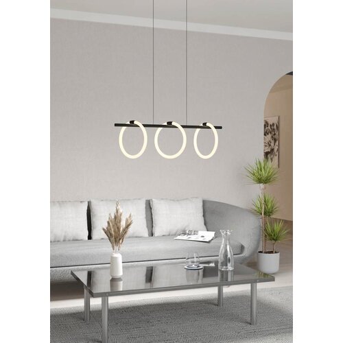 Eglo LED visilica Caranacoa 900562, 3x 9 W, 78 cm, crna/bijeli prstenovi Cijene