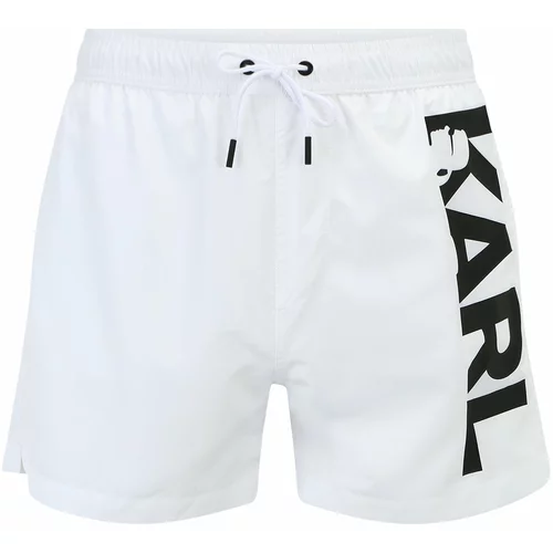 Karl Lagerfeld Kratke kopalne hlače črna / bela