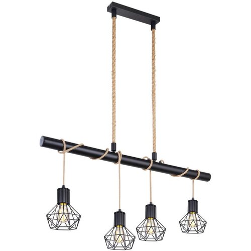 Globo viseča svetilka priska (4 x 60 w, črne barve, vi&amp;scaron;ina: 120 cm) Slike