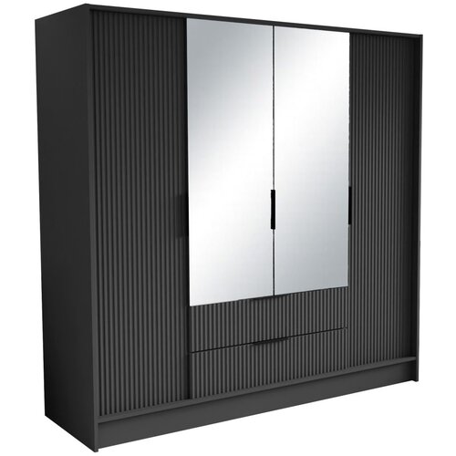 ADRK Garderobna omara z ogledalom Norel 200 cm - GRAFIT Cene