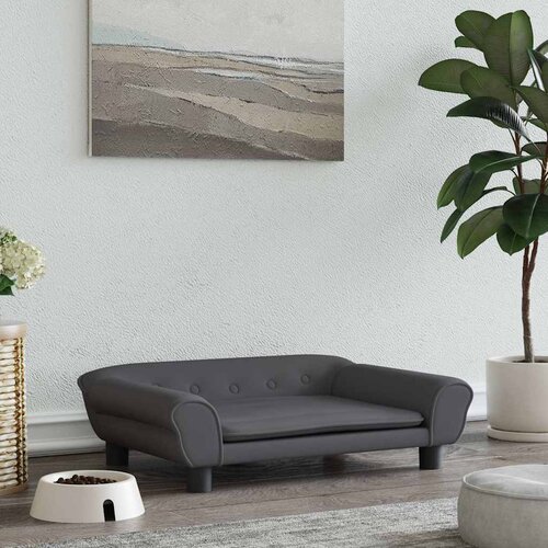  Krevet za pse tamnosivi 70 x 48 x 22 cm baršunasti Cene